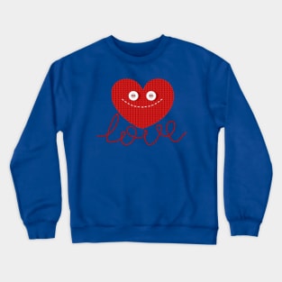 knitted heart shaped love Crewneck Sweatshirt